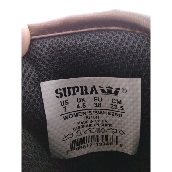 Supra Skytop Sneakers Skate Shoes Pink Metallic Rose Gold Womens Size 7 - Picture 9 of 11